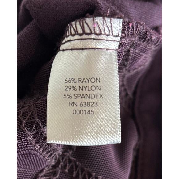 CJ Banks Signature Slimming Plum Pants 18W Petite Stretch Pull-On - Picture 5 of 9